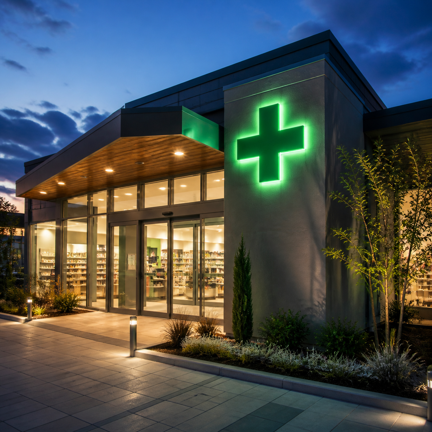 Cruces LED para farmacias, cl&iacute;nicas y veterinarias