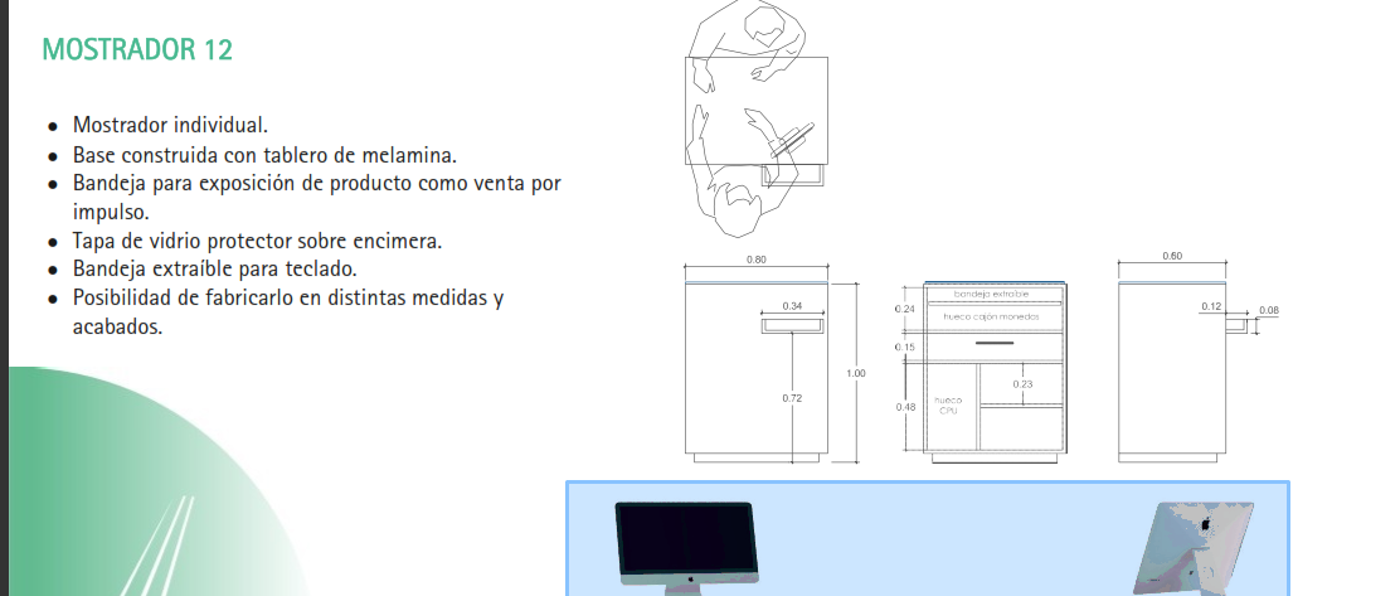 Mostrador de farmacia Luminotecno V12