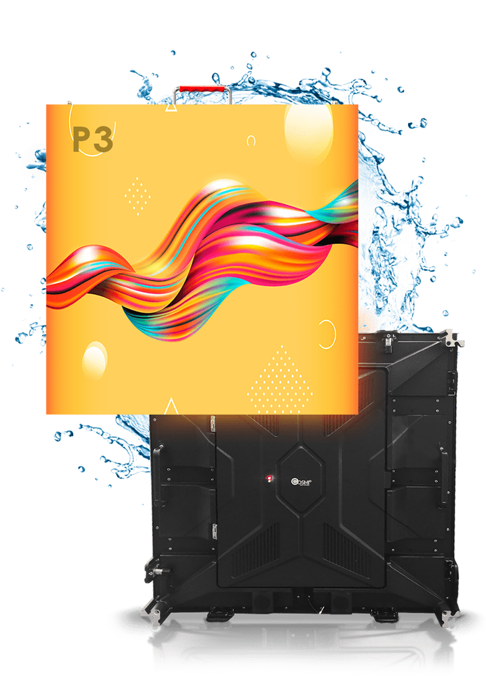 Pantalla COSMI rental P3 semi-exterior acceso trasero