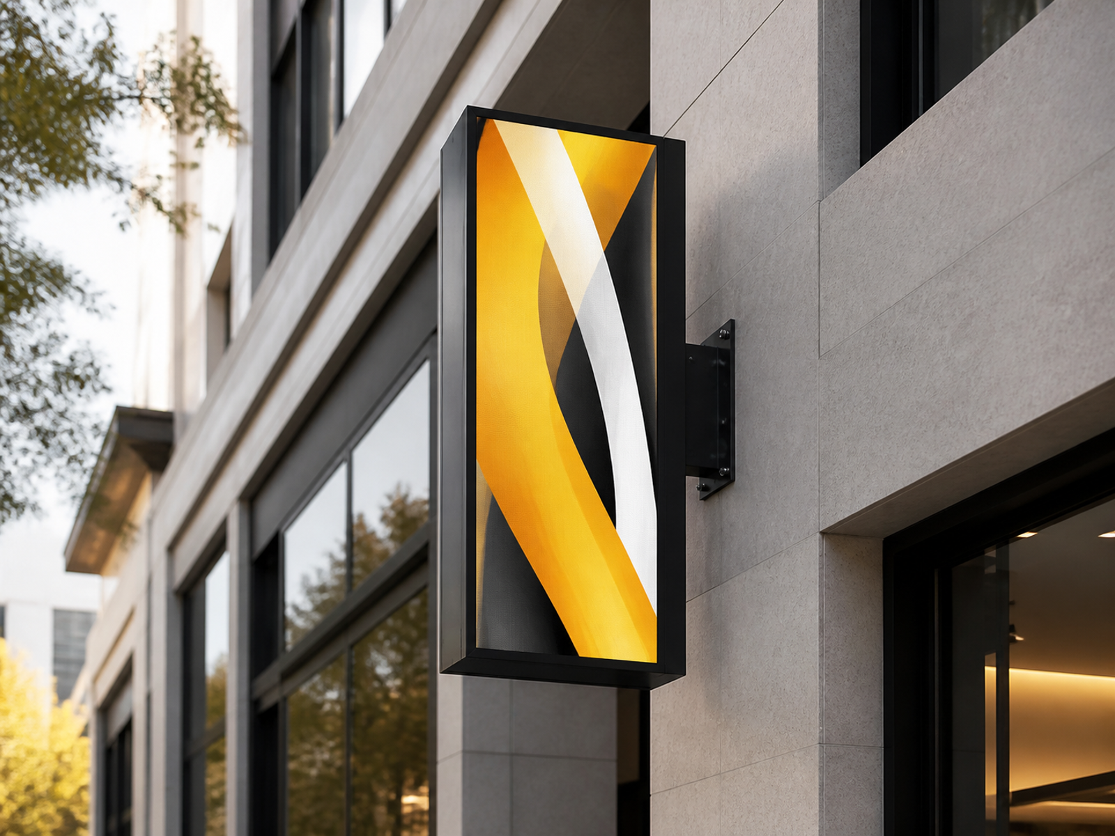 Pantalla LED exterior en banderola Luminotecno B01